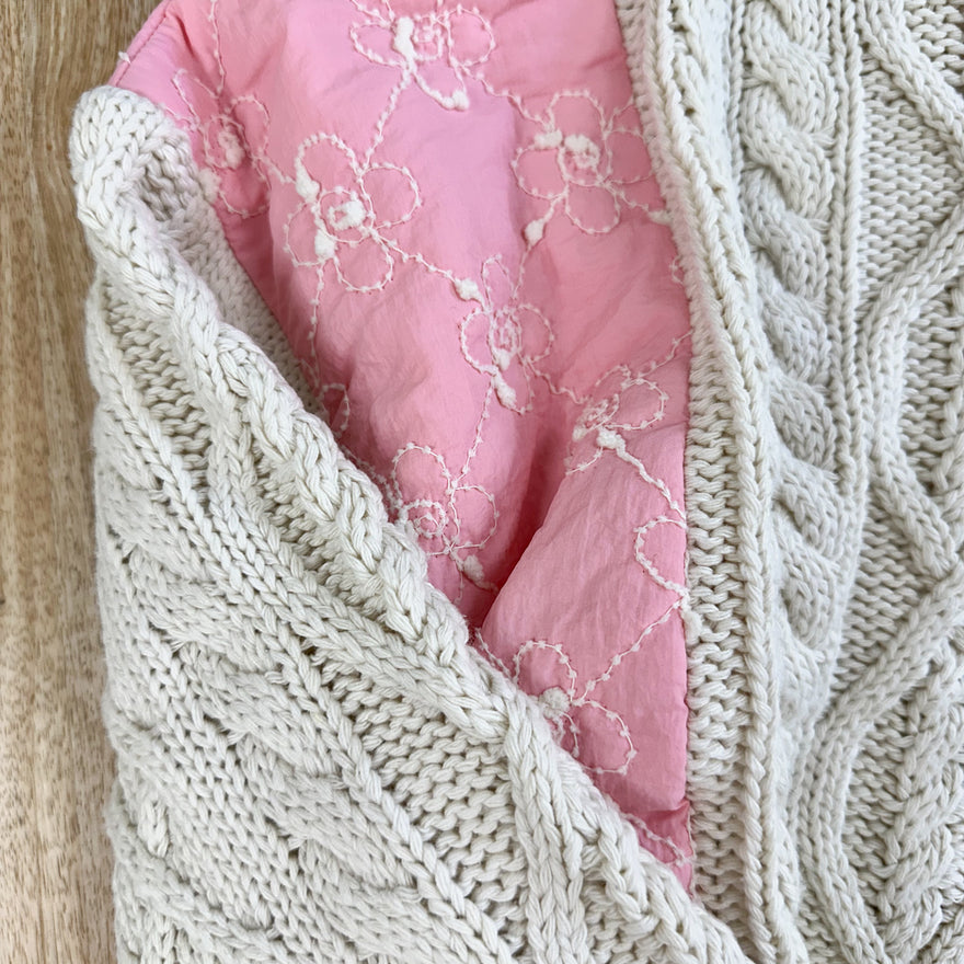 Pink Blossom Quilted Kit Sweater